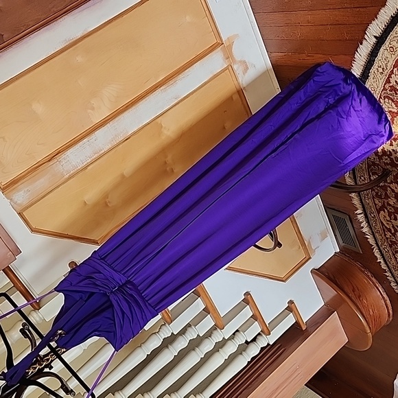 NWT BCBGMAXAZRIA Long Gown Dress with Jeweled Necklace size 2 purple 💜 color - Picture 8 of 15